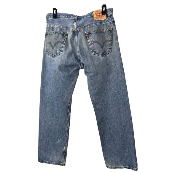 VTG Levi’s 505 Men’s Jeans 34x30 Classic Straight Blue Denim Y2K Grunge Skater - Picture 6 of 16